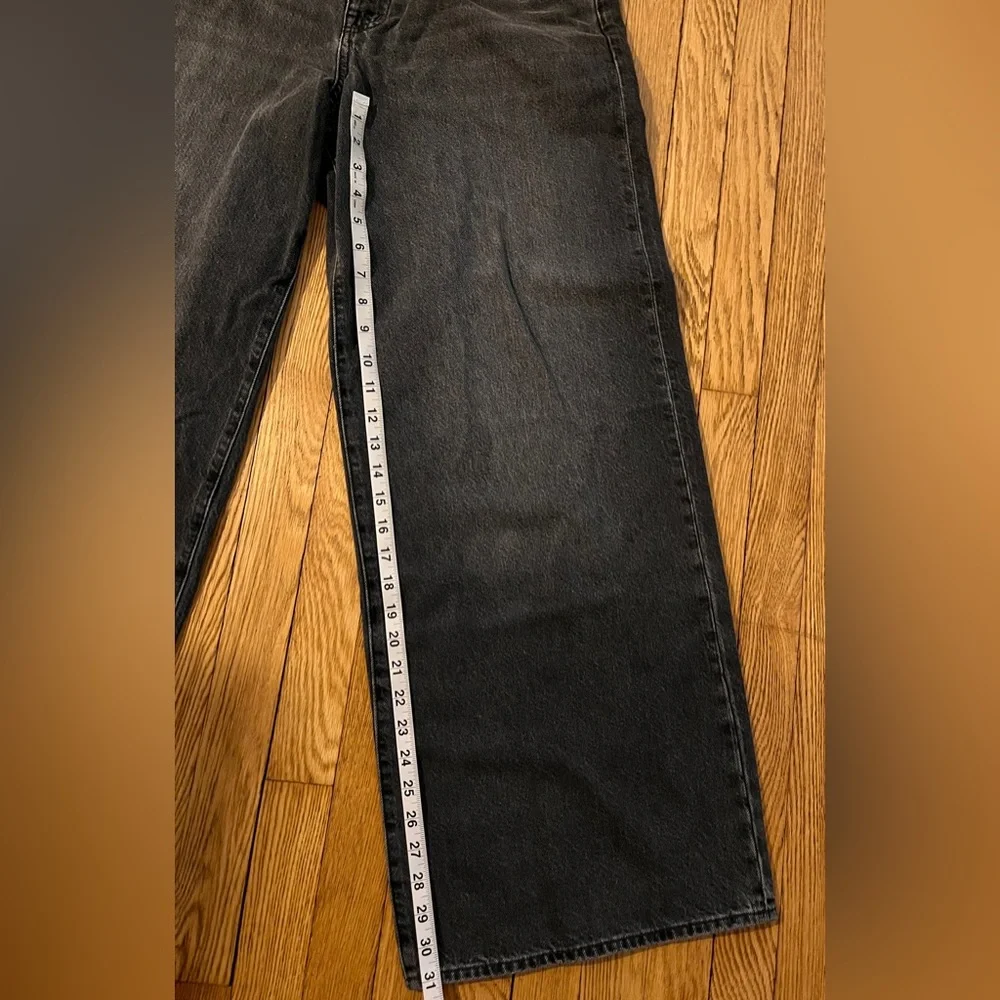 Madewell Super Wide Leg Black Jeans Size 30 - Picture 11 of 13